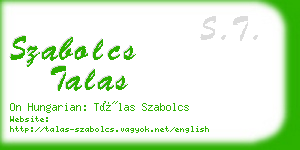 szabolcs talas business card